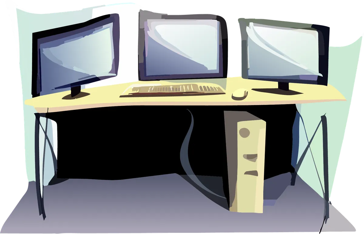 Arbeitsplatz mit Computer